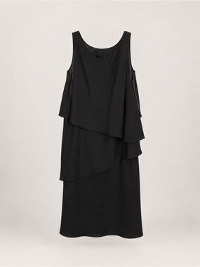 Jones New York Black Tiered Sleeveless Dress